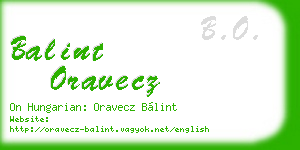 balint oravecz business card